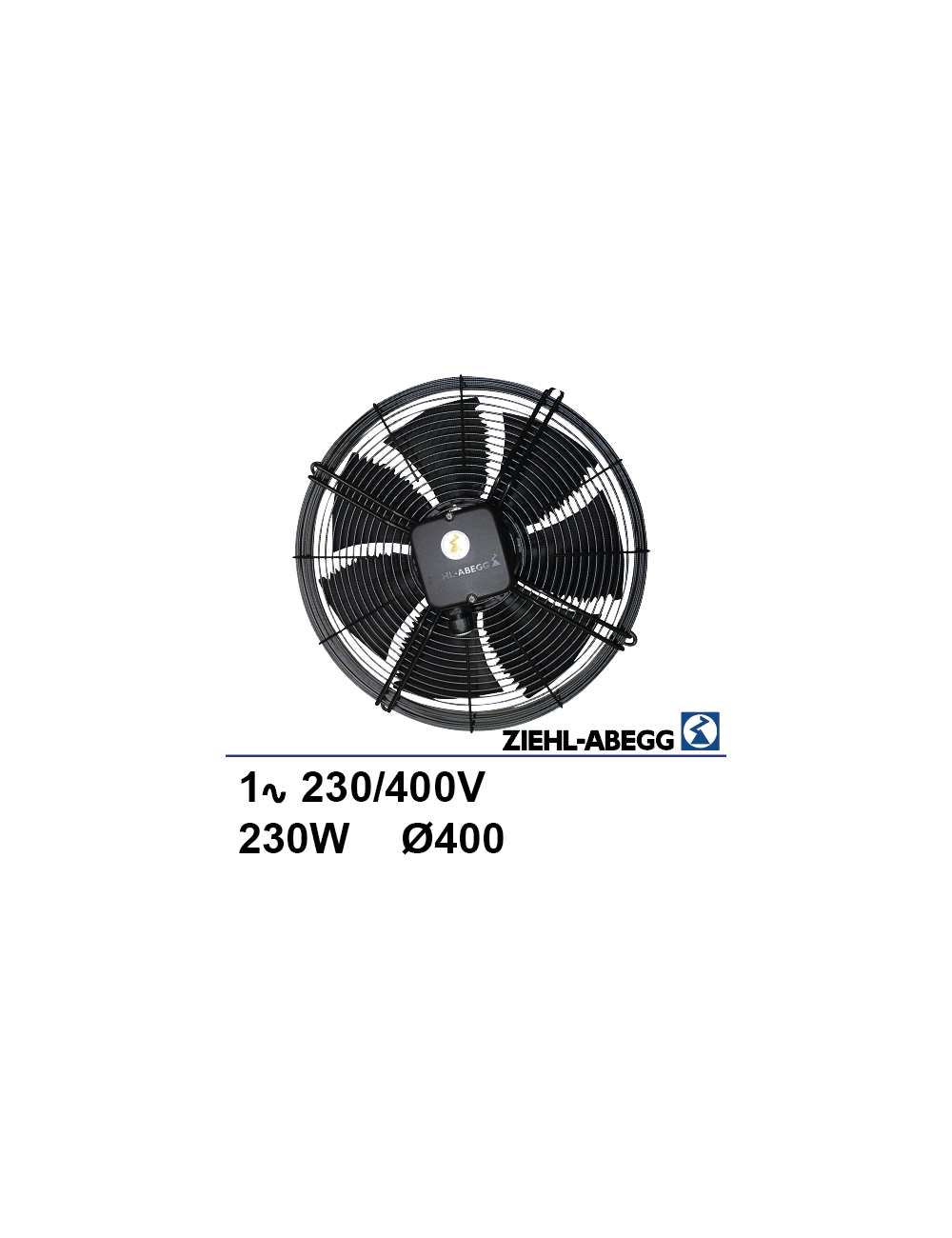 Ventilateur sur grille Ziehl-abegg 3x230/400V 230W Ø400mm Ventilateur sur grille Ziehl-abegg 3x230/400V 230W Ø400mm