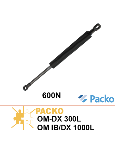 Verin 600N pour couvercle tank Packo OM-DX 300L OM IB/DX 1000L
