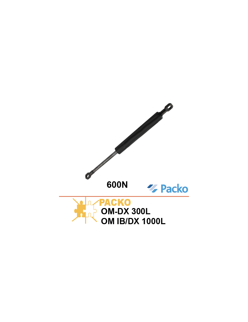 Verin 600N pour couvercle tank Packo OM-DX 300L OM IB/DX 1000L
