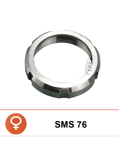 Ecrou SMS Ø76 inox 304