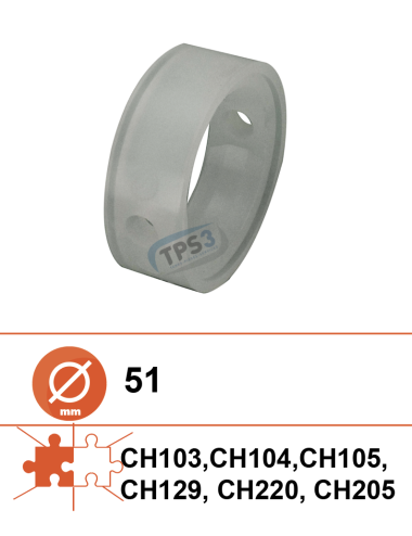 Garniture de vanne papillon Ø51 silicone adaptable CH103, 104 et 105