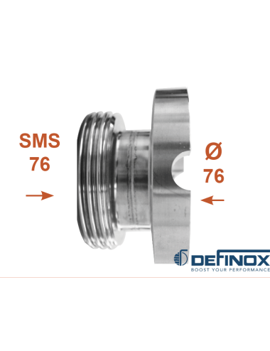 Demi corps de vanne Definox 3'' SMS Ø76