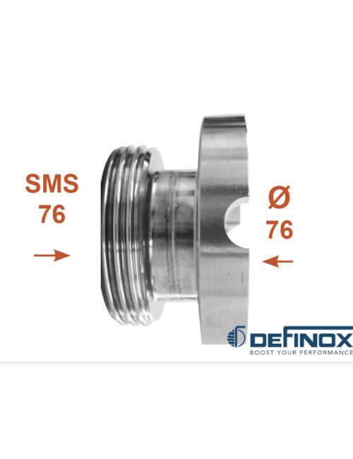 Demi corps de vanne Definox 3'' SMS Ø76