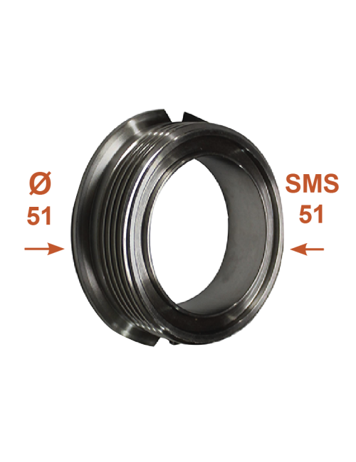 Demi corps de vanne LK 2'' SMS Ø51