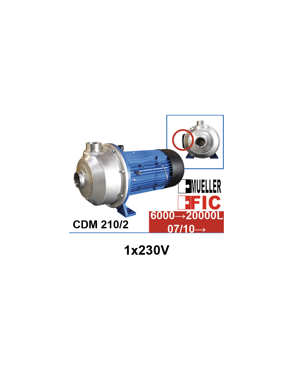 Pompe de lavage FIC CEAM 210/2 -07/10 6000-20000L