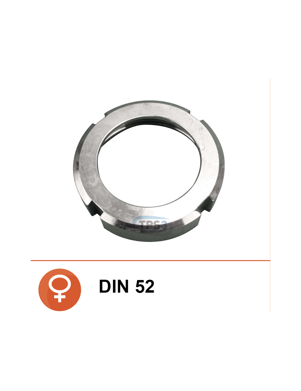 Ecrou DIN Ø50 inox 304