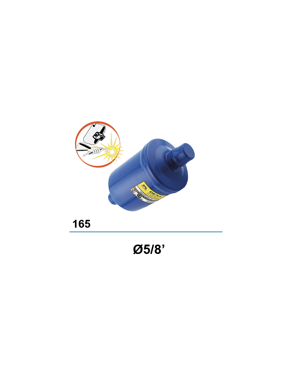 Déshydrateur 165 Ø 5/8, à braser Déshydrateur 165 Ø 5/8, à braser