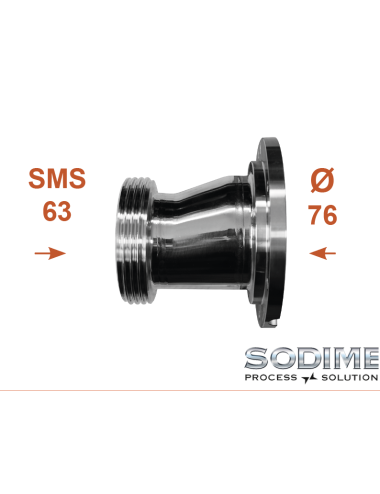 Demi corps de vanne Sodime 3'' SMS Ø63