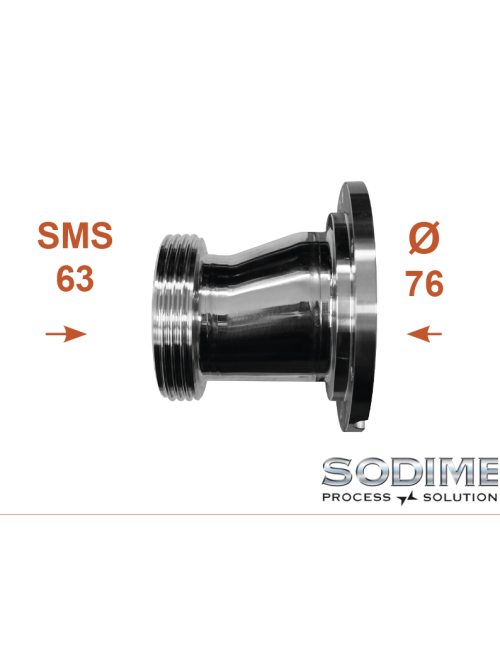 Demi corps de vanne Sodime 3'' SMS Ø63