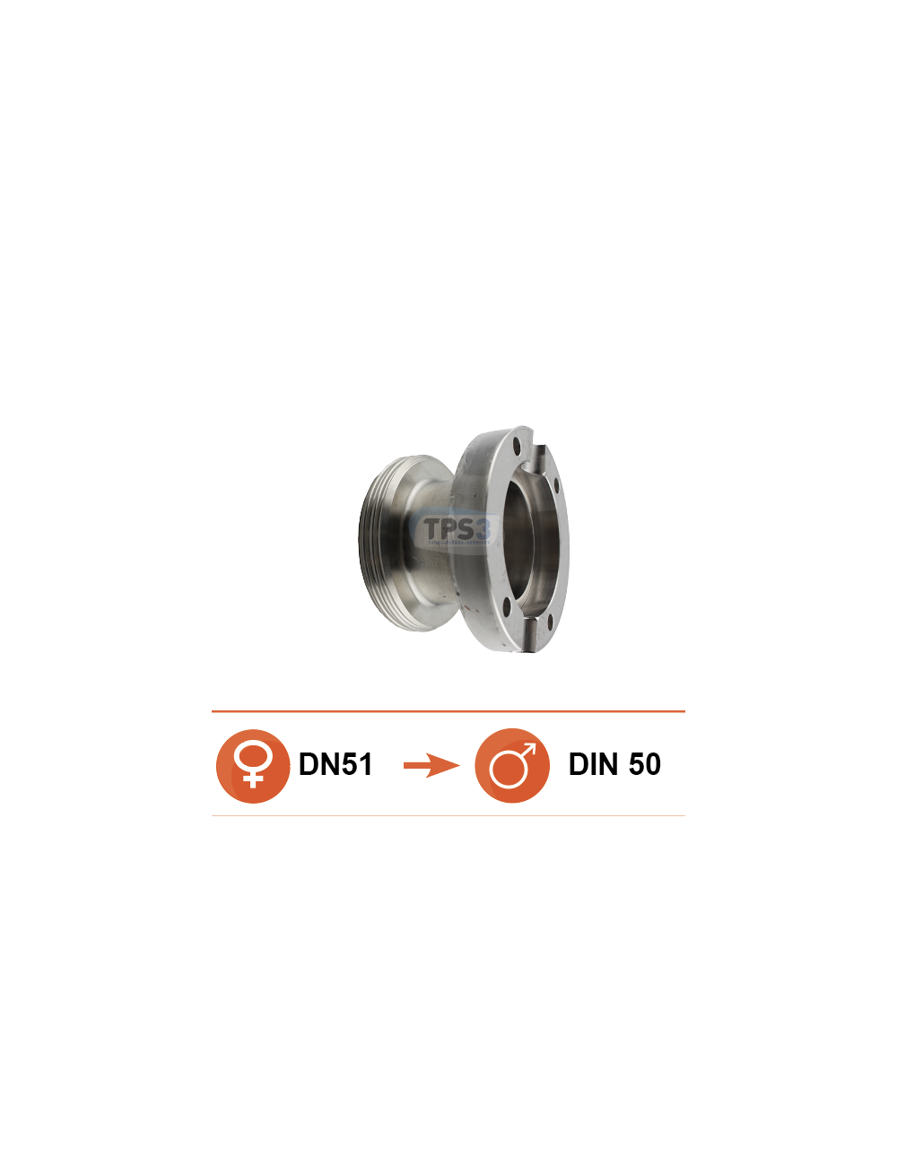 Demi corps de vanne Definox DN51 / DIN 50