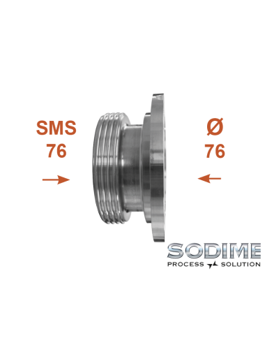 Demi corps de vanne Sodime 3'' SMS Ø76