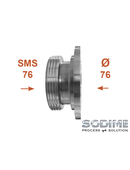 Demi corps de vanne Sodime 3'' SMS Ø76