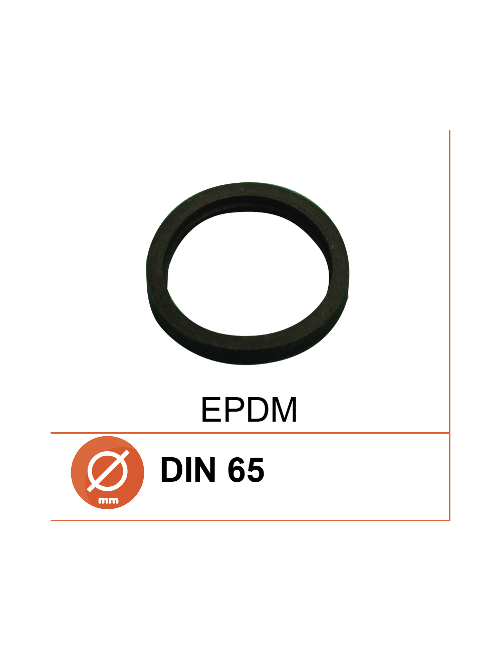 Joint de nez fileté DIN Ø65 EPDM