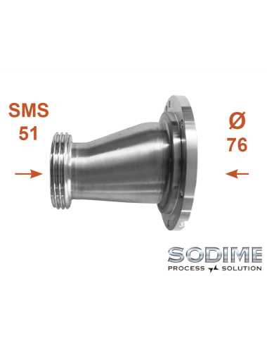 Demi corps de vanne Sodime 3'' SMS Ø51