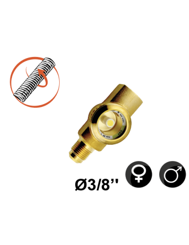 Screw-in sight glass 3/8 M/F