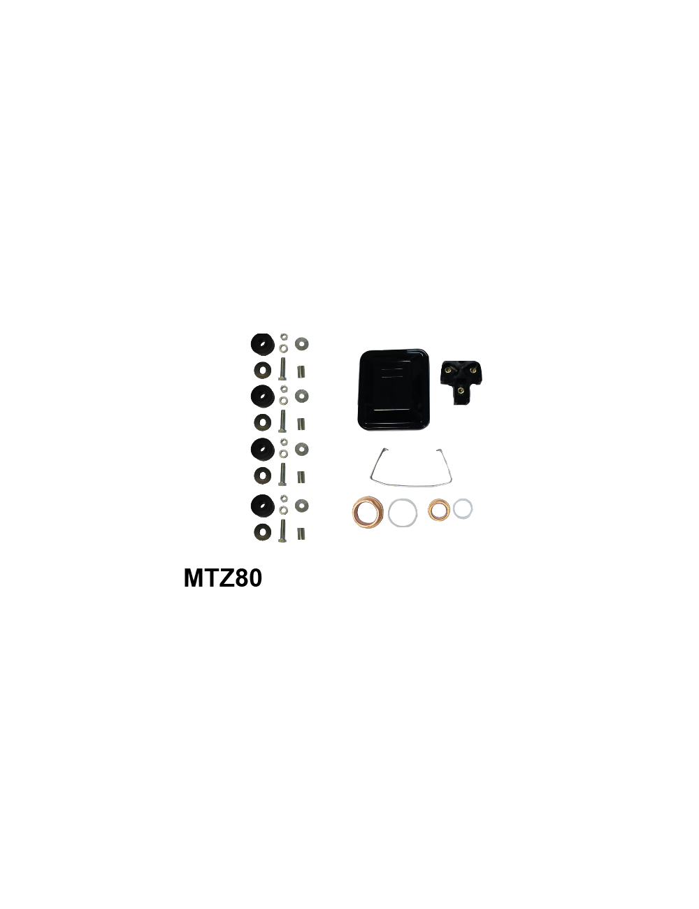 Tapa de plastico + clip + silentblocks compresor  MTZ80