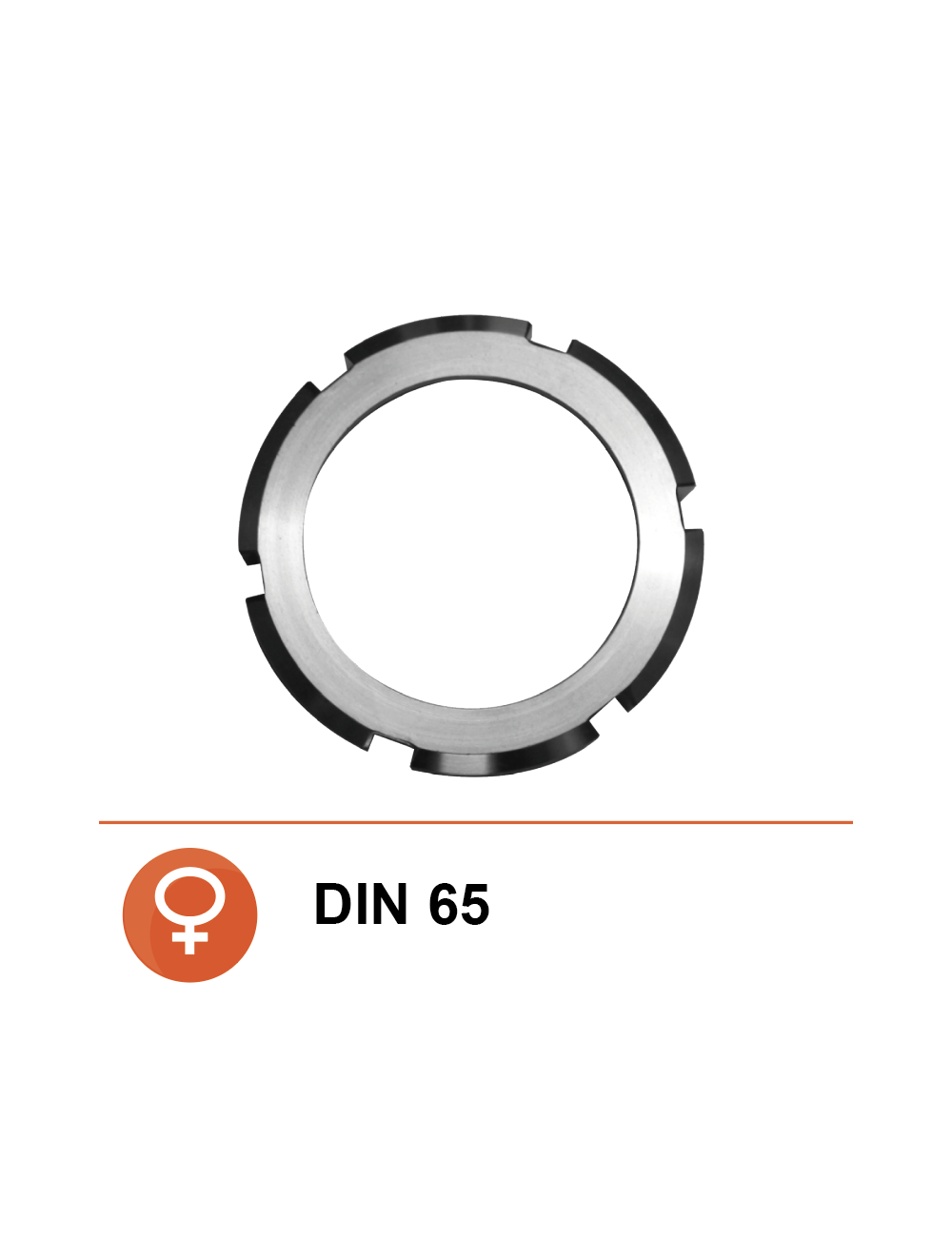 Ecrou DIN Ø65 inox 304