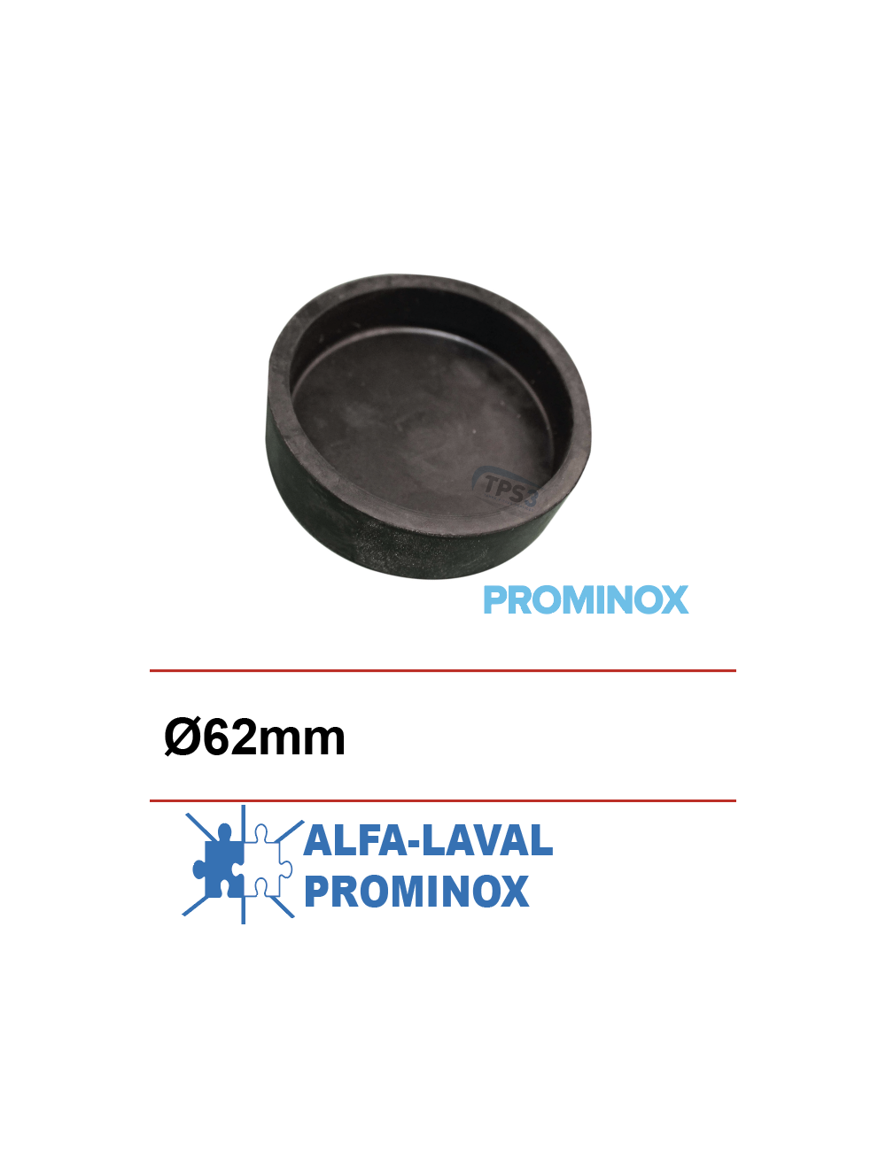 Bouchon caoutchouc entrée de lait Alfa-Laval/prominox Ø70/60 Bouchon caoutchouc entrée de lait Alfa-Laval/prominox Ø70/60