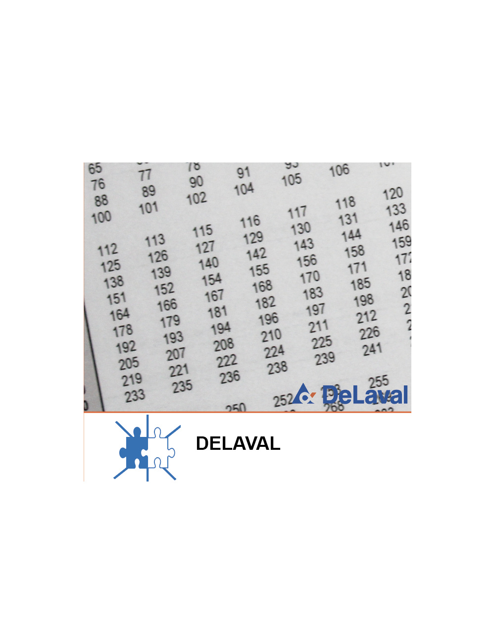 Barème de jauge DeLaval