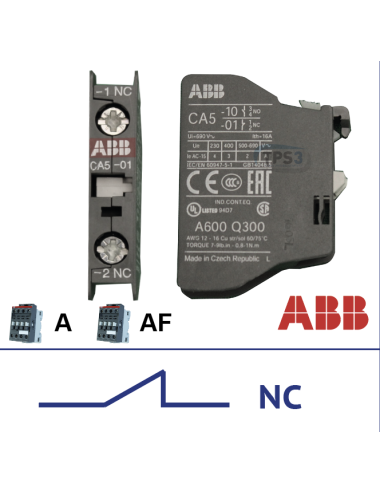Contact auxiliaire NC pour contacteur ABB série A/AF