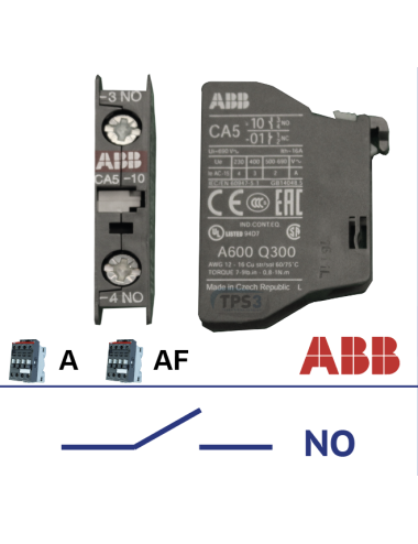 Contact auxiliaire NO pour contacteur ABB série A/AF