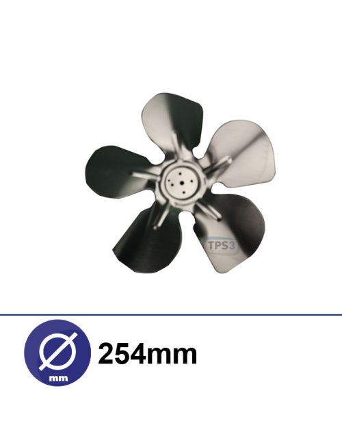 Hélice 5 pales métaliques Ø254 pour ventilateur TPS3