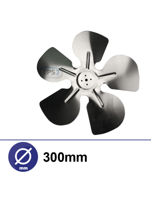 Hélice 5 pales métaliques Ø300 pour ventilateur TPS3