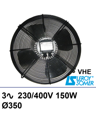 Ventilateur sur grille Leroy-Somer VHE 3x230/400V 150W Ø350mm