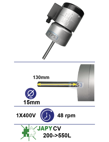 Motoréducteur adaptable type F japy 400V