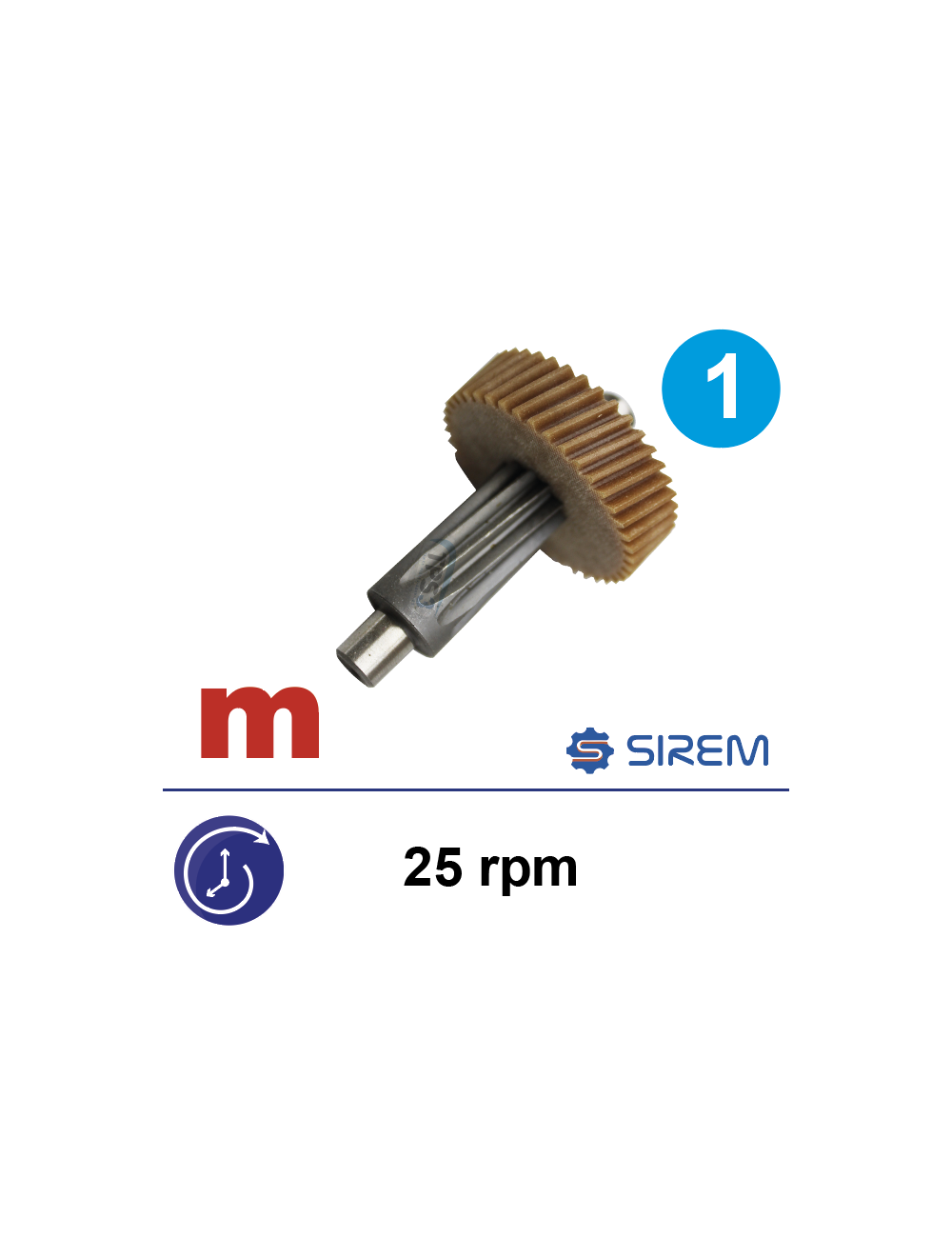 Ensemble 1er train Céloron pour MR Sirem type N 25 tr/min