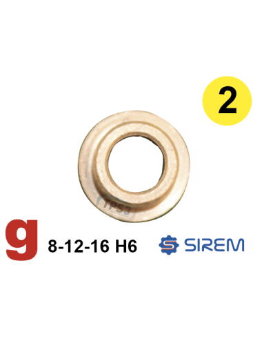 Bague pour 2ème train type D  8x12x16  H:6mm