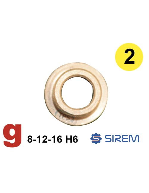 Bague pour 2ème train type D  8x12x16  H:6mm