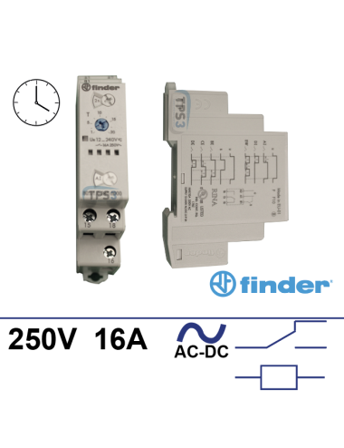 Relais temporisé 6 fonctions 16A 12-240V AC/DC