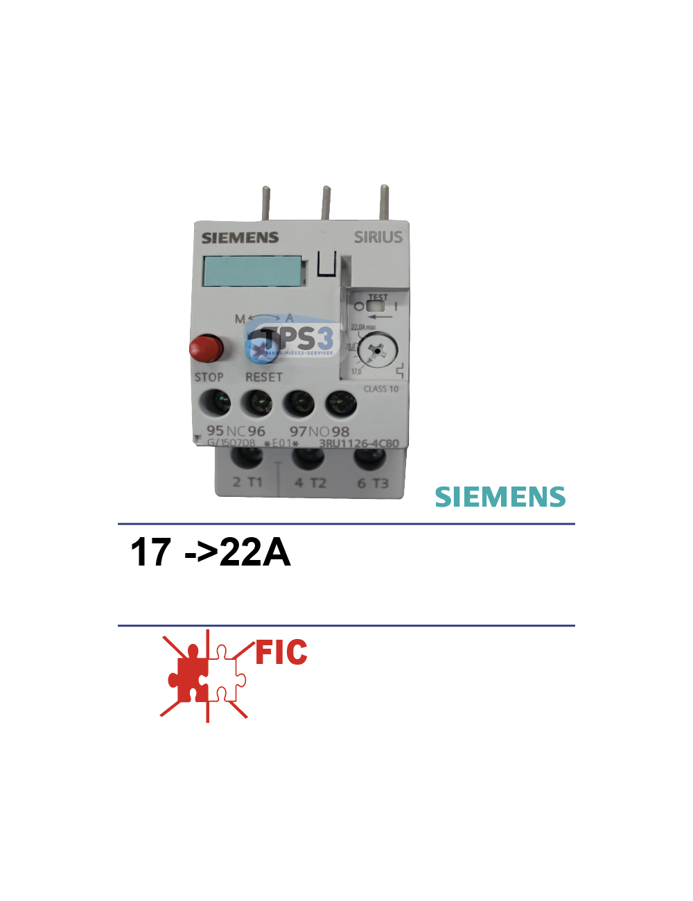 Relais thermique SIRIUS  17-22 A