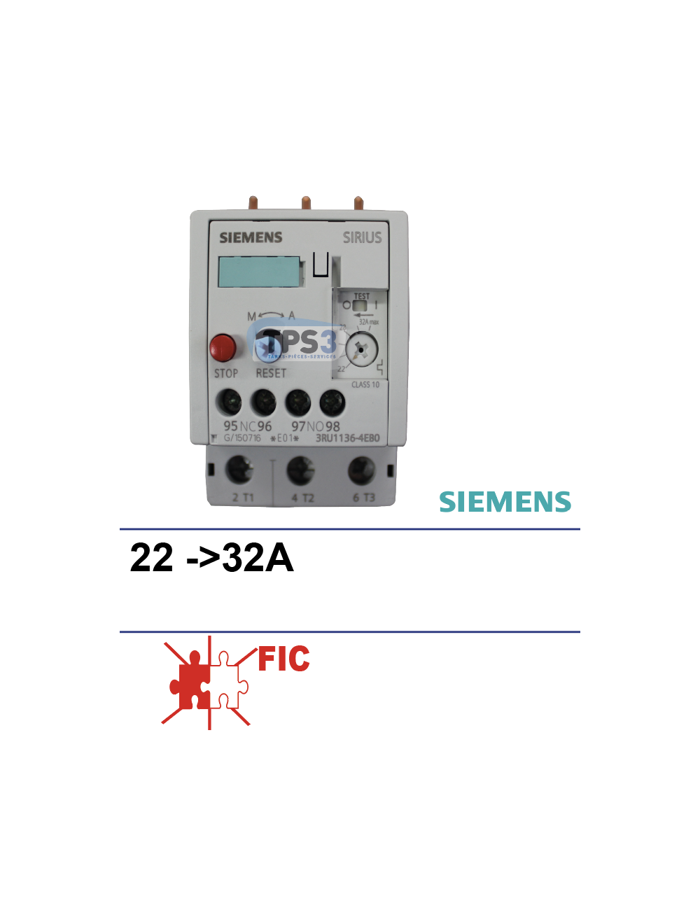 Relais thermique SIRIUS  22-32 A