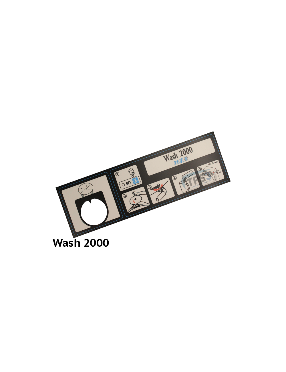 Plastron autocollant programme de lavage RL10 Wash 2000