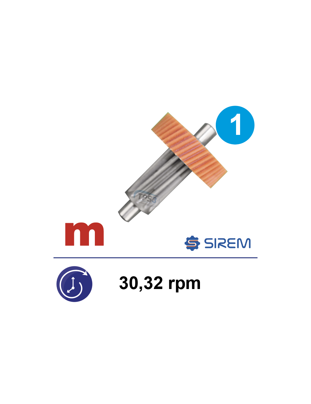 Ensemble 1er train Céloron pour MR Sirem type N 30 tr/min