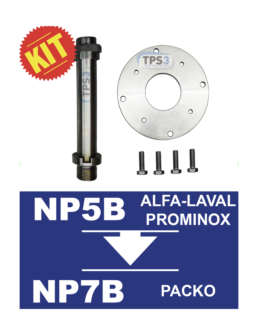 Kit d'adaptation NP5b vers NP7B Kit d'adaptation NP5b vers NP7B