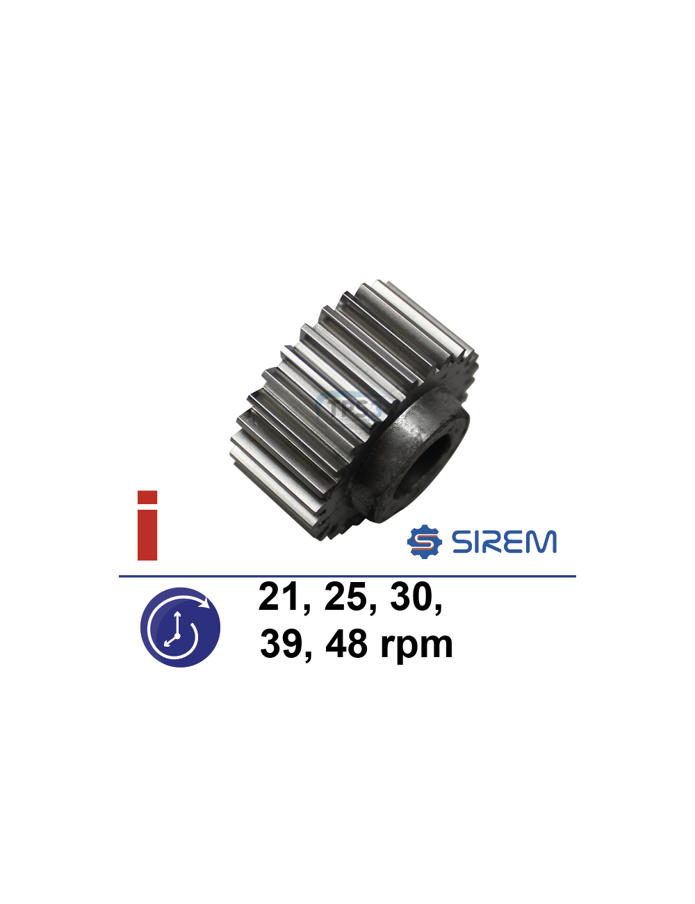 Roue de sortie pour motoréducteur Sirem type D&H