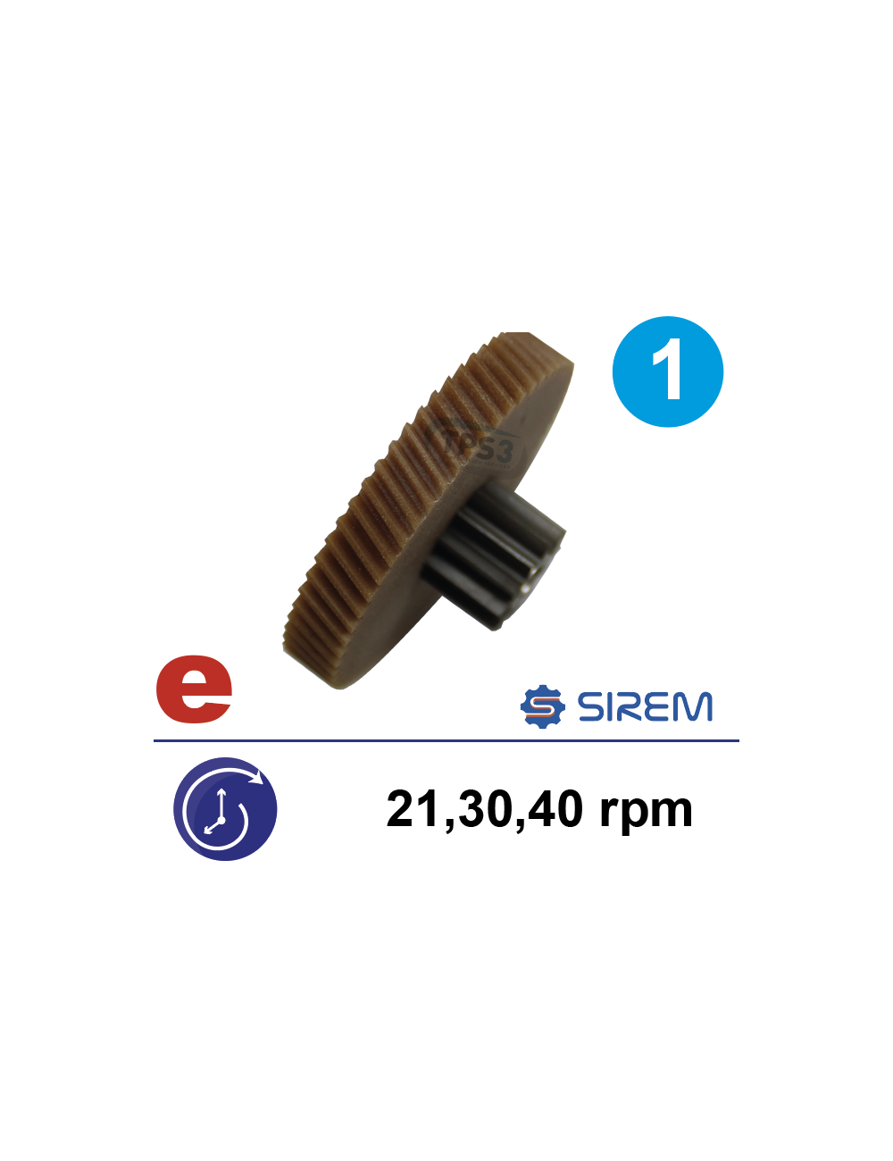 Ensemble 1er train renforcé pour MR Sirem type F 21-30-32-40 tr/min