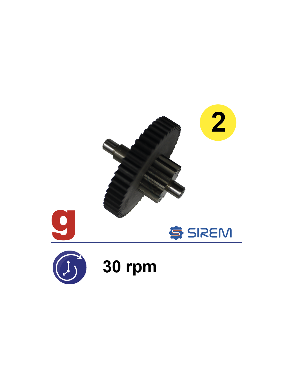 Ensemble 2nd train pour MR Sirem type F 30 tr/min Ensemble 2nd train pour MR Sirem type F 30 tr/min