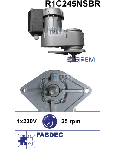 Motoréducteur R1C245NSBR 25tr/min arbre Fabdec