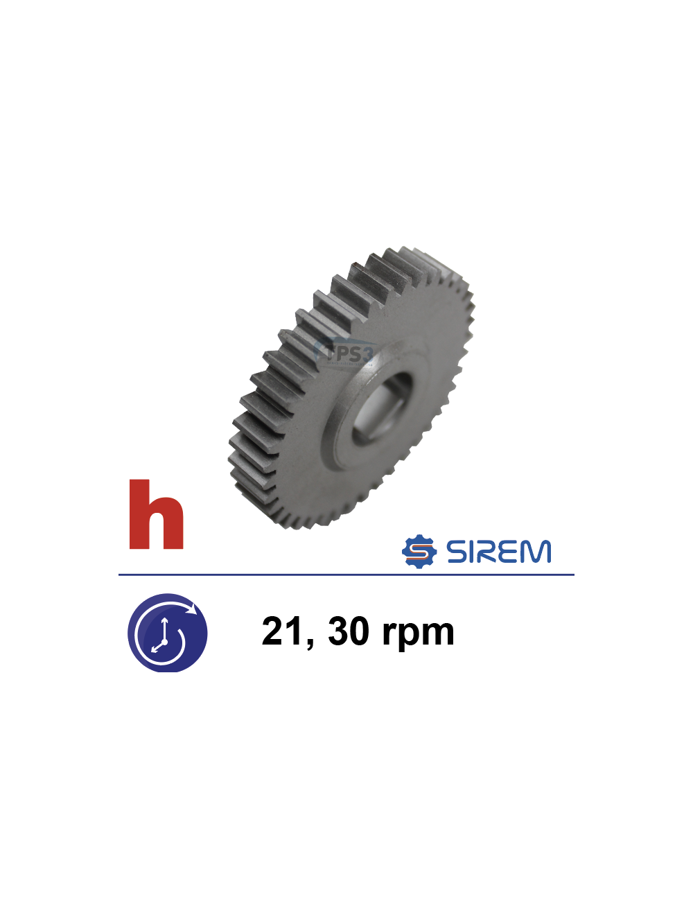 Roue de sortie pour motoréducteur Sirem type F 21&30 tr/min